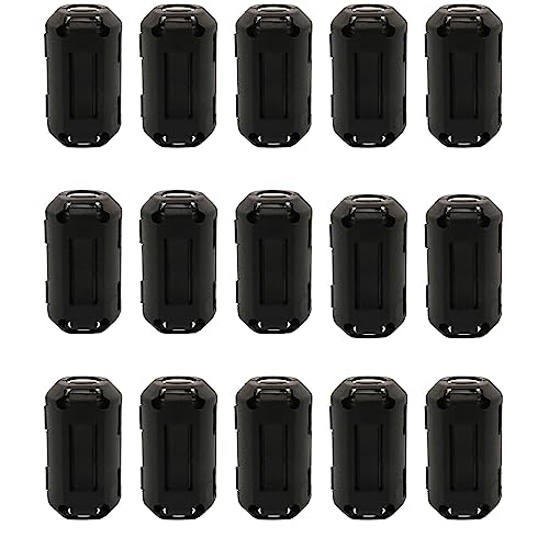 15Pcs 9mm Clip-on Ferrite Ring Core RFI EMI Noise Suppressor Cable Clip for Telephones Tvs Speakers Radio Audio Equipment Noise Suppressor Video Cable Power Cord - size: 9mm