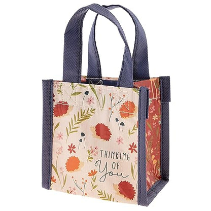Karma Tiny Reusable Gift Bags, Tote Bag and Gift Bag with Handles, Perfect for Birthday Gifts and Party Bags RPET 1 Hedgehog - color: Hedgehog
