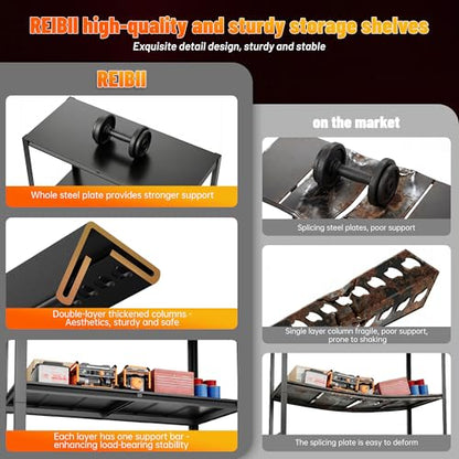 REIBII 84.1" H Garage Shelving, 3500LBS Storage Shelves Heavy Duty, Adjustable 6-Tier Metal Shelving for Commercial, Warehouse, Basement, Garage,Shop, 55.1" W x 25.8" D x 84.1" H - size: 6-Tier, 55.1"W x 25.8"D x 84.1"H