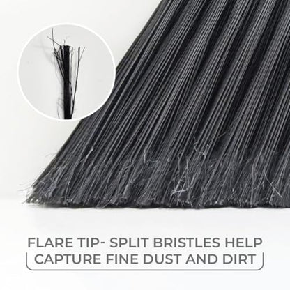 O-Cedar Strong Sweep Broom and Dustpan Set with Detail Brush | Indoor Outdoor Heavy Duty Stiff Bristle Broom | Step-On Dust Pan - size: Strong Sweep Broom and Brush