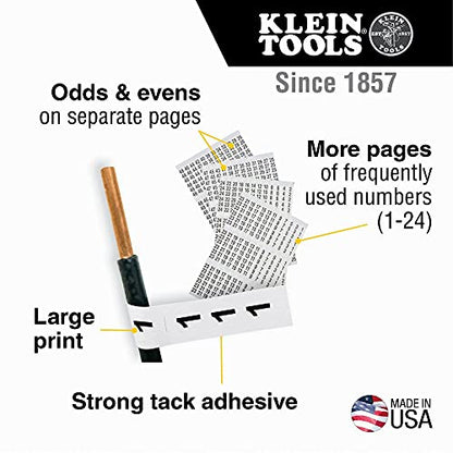 Klein Tools 56250 Wire Marker Book, 1-48, Black Print on White (Pack of 2) - size: 1 Count (Pack of 2), style: Standard