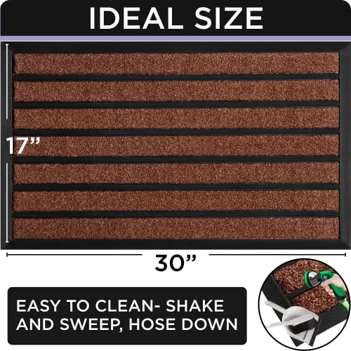 Ubdyo Extra Durable Door Mat Outside Entrance (30" x 17", Bright Burgundy) - color: Bright Burgundy, size: 30" x 17" (Rectangular)