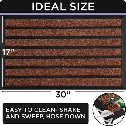 Ubdyo Extra Durable Door Mat Outside Entrance (30" x 17", Bright Burgundy) - color: Bright Burgundy, size: 30" x 17" (Rectangular)