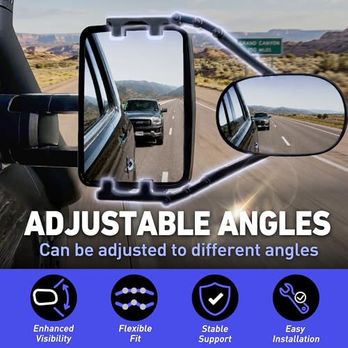 MirroMate Flexible-Fit Towing Mirrors for Small & Large Mirrors