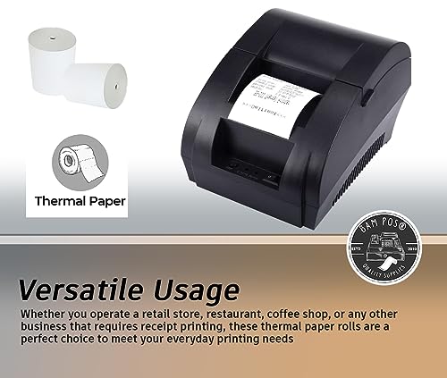 BAM POS Thermal Receipt Paper Rolls 3-1/8"x190' BPA Free (30 Rolls)