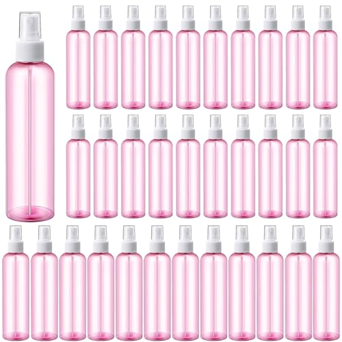 Eccliy 32 Pcs 8 oz Spray Bottles Fine Mist, Pink, Clear - color: Pink, style: Clear