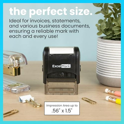 ExcelMark DO NOT Bend Self Inking Rubber Stamp - Red Ink - color: Do Not Bend