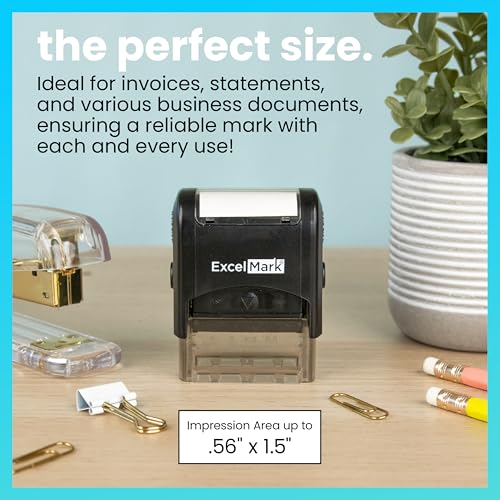 ExcelMark Priority Self Inking Rubber Stamp - Red Ink (A1539) - color: Priority