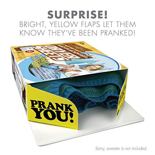 Prank-O Sizzl - Bacon Scented Dryer Sheets Prank Gift Box, Novelty Gifting Box for Pranksters, White Elephant and Secret Santa Holiday Gift Wrap, Christmas Gift Box Empty - color: Sizzl - Bacon Scented Dryer Sheets