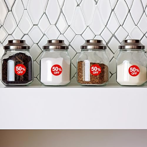 2000pcs 50% Discount Stickers, 1in Round Self Adhesive 50 Percent Off Signs