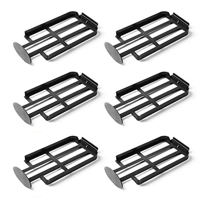 Professional 6-Piece Hat Display Set - Slatwall Mounted Baseball Cap Organizer for Retail Stores Space-Saving Slatwall Hat Rack
