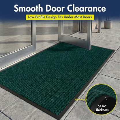 Notrax 109 Industrial Door Mat, 3' x 5' Green, Made in the USA - color: Hunter Green, size: 3' x 5' (Rectangular)