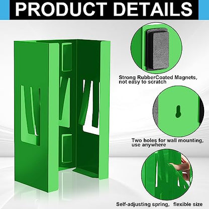 Lounsweer 2 Pcs Magnetic Glove Box Holder Wall Mount Dispenser, Green - color: Green