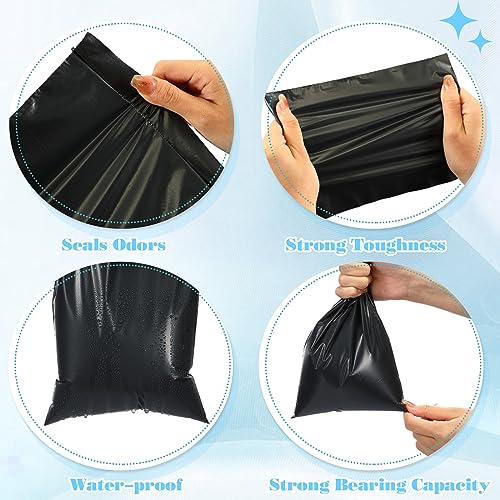 Fulmoon 300 Pcs Sanitary Napkin Disposal Bags for Tampons Pads, Black - color: Black
