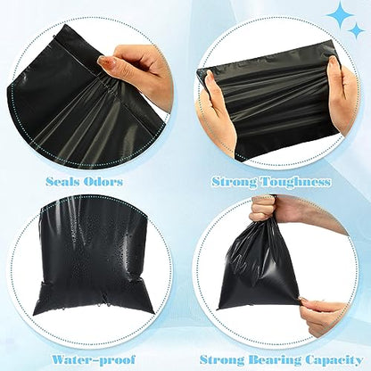 Fulmoon 300 Pcs Sanitary Napkin Disposal Bags for Tampons Pads, Black - color: Black