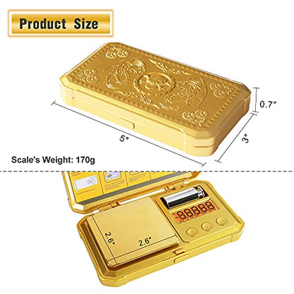 Fuzion Digital Gram Scale 200g/0.01g, Gold Scale for Jewelers - color: Gold, size: 200/0.01g