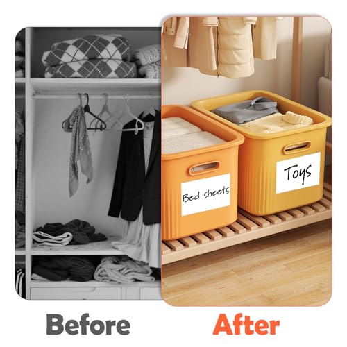 Homrelaxy 180 Pcs 4"x6" Large Labels for Storage Bins, Removable Tote Label - color: White