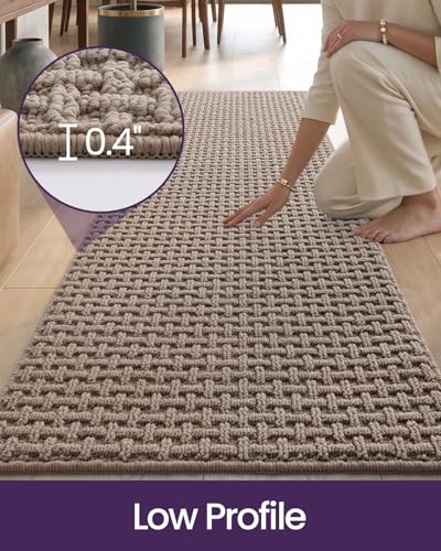 DEXI Hallway Runner Rug 24x72, Non Slip Runner Rugs Washable, Beige - color: Beige, size: 24'' x 72''(Runner)