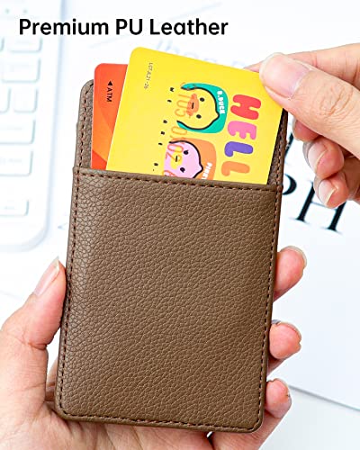 Teskyer Leather ID Badge Holder with Lanyard, Vertical Lychee Coffee - color: Lichee Coffee, size: Vertical