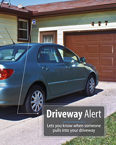 Fosmon WaveLink Wireless Driveway Alarm Chime, 1 Receiver 2 Sensors Kit - style: 1 Receiver + 2 Motion Sensor