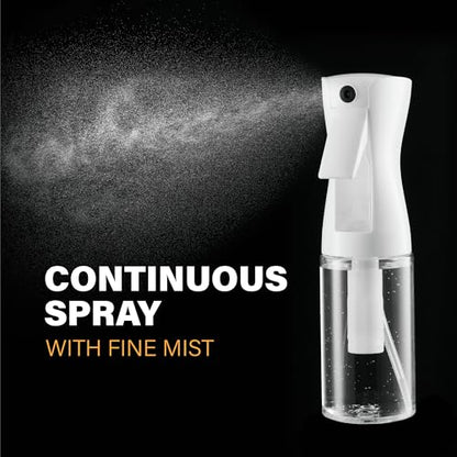 SUPER+ 2 Pack Continuous Spray Bottles - Ultra Fine Mist Sprayer | Water Spray Bottle For Hair Mister Spray Bottle | Hair Spray Bottles For Hairstyling, Cleaning, Salons - 2pk 6.8 OZ / 200 ML - size: (2-Pack) - 6.8 Oz