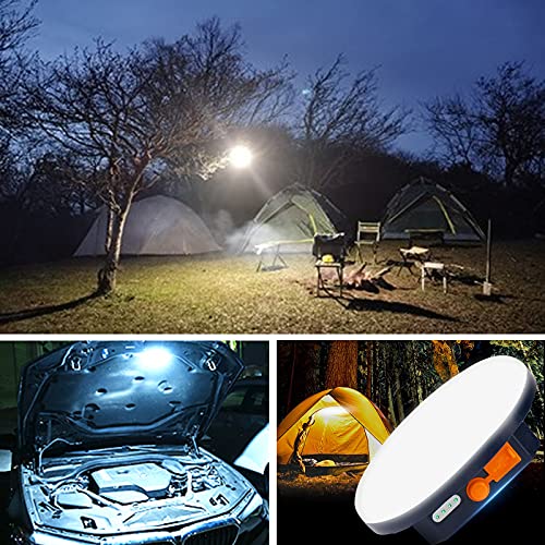 2pcs 10000mAh Rechargeable 3000LM Tent Light Camping Light - color: White