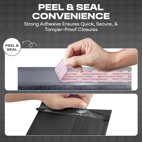Jet Black Bubble Mailers 4x8, Poly Padded Envelopes #000, 500 Pack - color: Jet Black, size: 4"x8" / 500 Pack