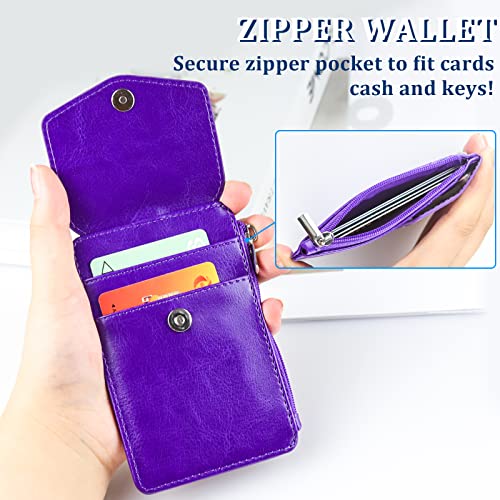Teskyer ID Badge Holder with Retractable Lanyard, Lanyard Wallet, Purple - color: Purple #02, size: 3.1" x 4.7"