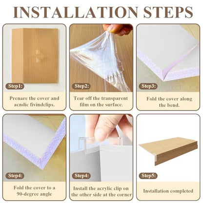 5 Pack Wire Shelf Covers,22x16x2in Wire Rack Covers for Pantry - color: #01 White, size: 22x16x2 in