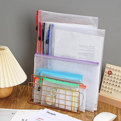 EOOUT 30pcs Mesh Zipper Pouch Bags, 8 Sizes Plastic Bags, 8 Colors Zipper Pouches - style: Multicolor-30pcs