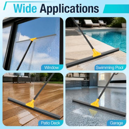 SOBONNE 30" Large Floor Squeegee Broom for Concrete Water Removal - size: 30 In Floor Squeegee