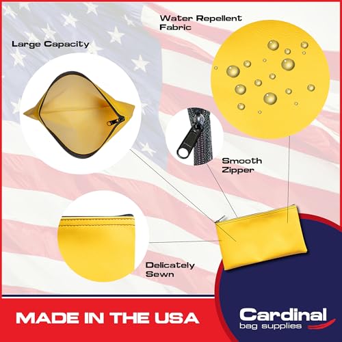 Multi-Purpose Zipper Bag, Yellow, 11 x 6 Inch - color: Yellow