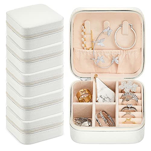 Taiyin 6/12/50 Pcs Travel Jewelry Case Bulk - color: White
