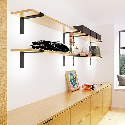 BATODA 8" Z Shelf Brackets with Lip for 7.25" Boards, Heavy Duty, Pack of 6 - size: 7.25 Inch