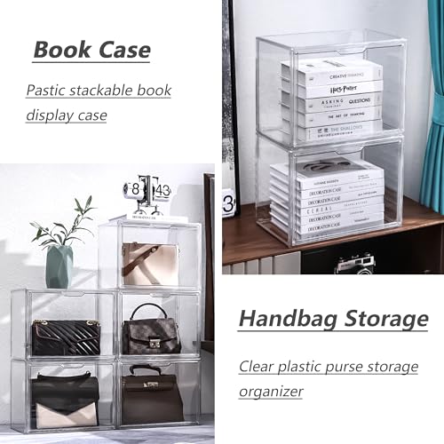 LXLXXL Acrylic Display Case, 4-Pack XL Stackable Bins with Magnetic Lid - size: X-Large-4pcs