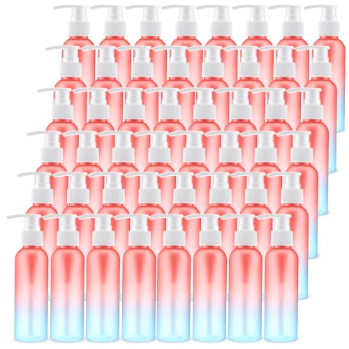 Nuenen 48 Pcs 4oz/120ml Lotion Bottles with Pump, Pink Blue Gradient - color: Pink Blue Gradient