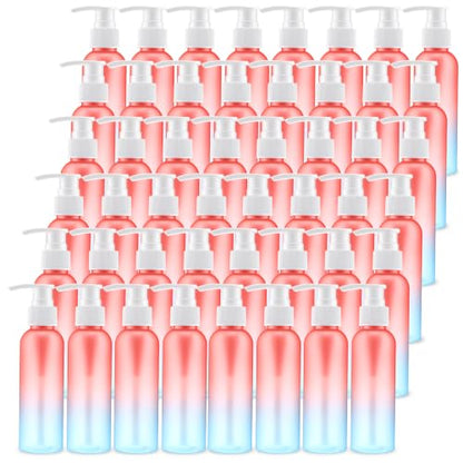 Nuenen 48 Pcs 4oz/120ml Lotion Bottles with Pump, Pink Blue Gradient - color: Pink Blue Gradient