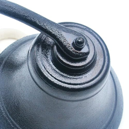 Hanging Bell Dinner Bell Outdoor Bell Bracket Mount Wall Bell Indoor Rope Bell Ship/Boat/Nautical/Door/School/Reception/Home/Church Bell (Pro-Black) - color: Pro-black