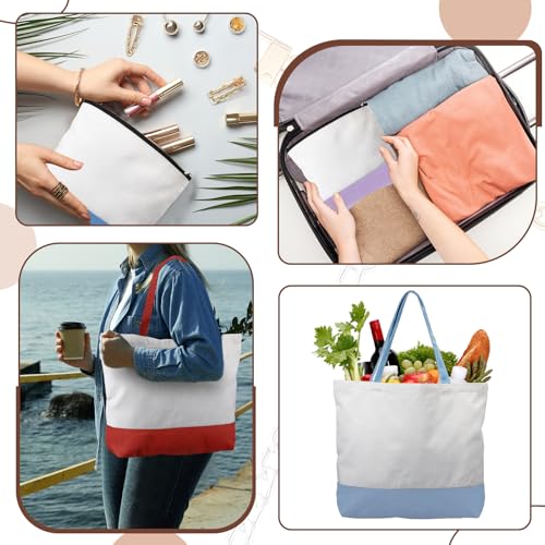 Sanwuta Blank Canvas Tote Bags Makeup Bags, Ultimate Color Bundle, 40 Pcs - color: Ultimate Color Bundle