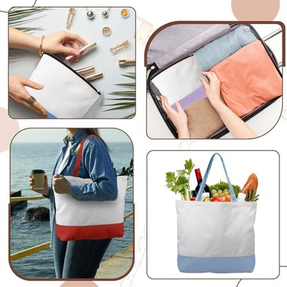 Sanwuta Blank Canvas Tote Bags Makeup Bags, Ultimate Color Bundle, 40 Pcs - color: Ultimate Color Bundle