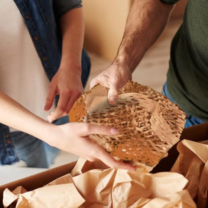 APQ Supply Honeycomb Packing Paper Brown, 15 Inch x 100 Feet, Eco Friendly Shipping Supplies for Small Businesses, Warehouses, and E-Commerce Fulfillment - style: Brown / Pack of 1