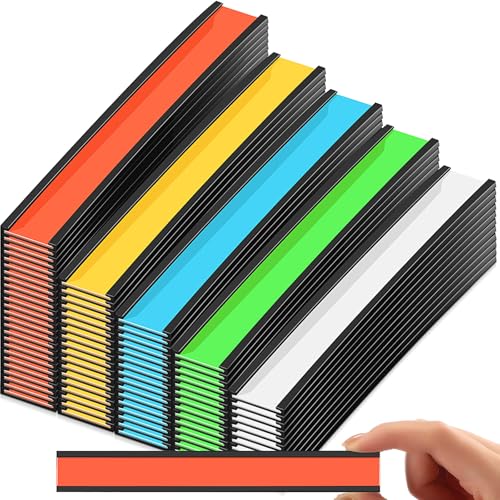 Seajan Magnetic Label Holder for Shelving Channel Tag, 0.75 x 6'', 100 Pcs - size: 0.75 x 6''