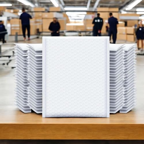 iMBAPrice 500#000 (4" x 8") Pure White Color SELF Seal Poly Bubble MAILERS Padded Shipping ENVELOPES (Total 500 Bags) - color: White Poly Bubble, size: 4"x8" Poly (500 Envelopes) Value Pack