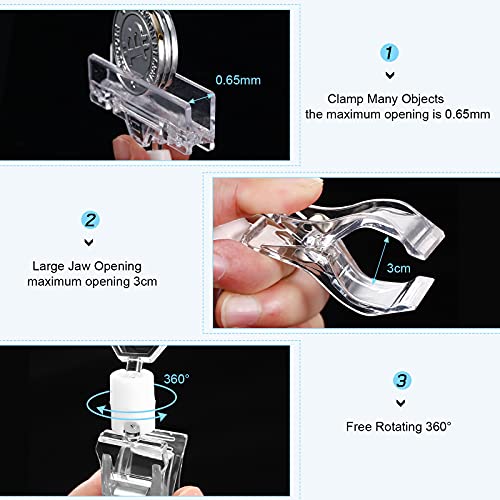 20 Pieces Plastic Merchandise Sign Holder Clips Clear Vendor Display Stand