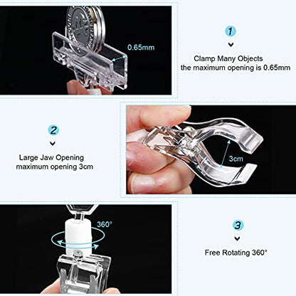 20 Pieces Plastic Merchandise Sign Holder Clips Clear Vendor Display Stand