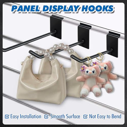 Slatwall Hooks 200Pcs - 4/6/8 Inch Slatwall Accessories - Hanging Hooks & Hangers for Garage, Shop, Retail Display