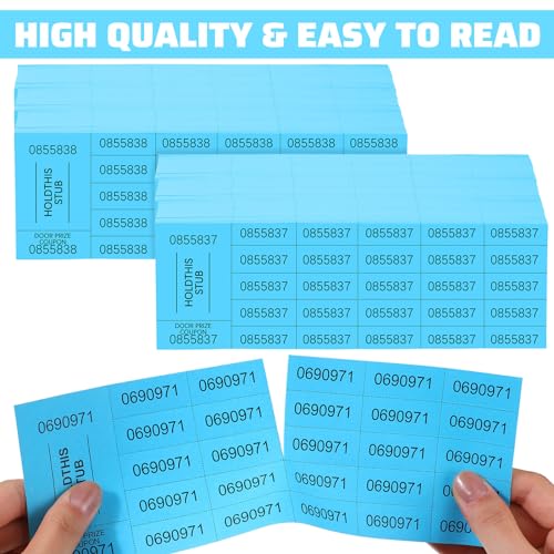 Kosiz 1000 Sheets 25 Bid Raffle Tickets Chinese Auction Ticket Sheets for Events Church (Lake Blue) - color: Lake Blue, size: 25 Bid