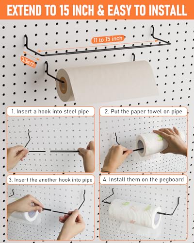 INCLY 276PCS Pegboard Accessories Organizer Kit for 1/4 Inch Pegboard - size: 276PCS