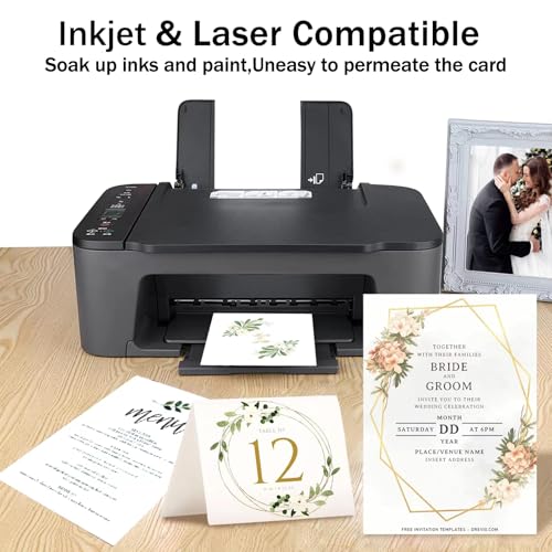 24 Sheets White Cardstock 8.5 x 11, Goefun 80lb Card Stock Printer Paper - color: white, size: 8.5x11