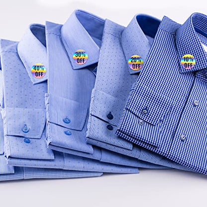 Tenare 6 Rolls/3000 Pcs Percent Off Sticker 10 to 60 Percent, Bright Style - style: Bright Style